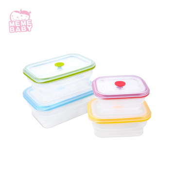 Geladeira dobrababl square plástico silicone recipiente lancheira